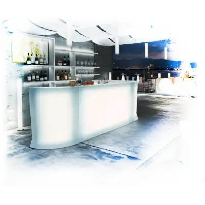 Leuchtende Bar-Theken