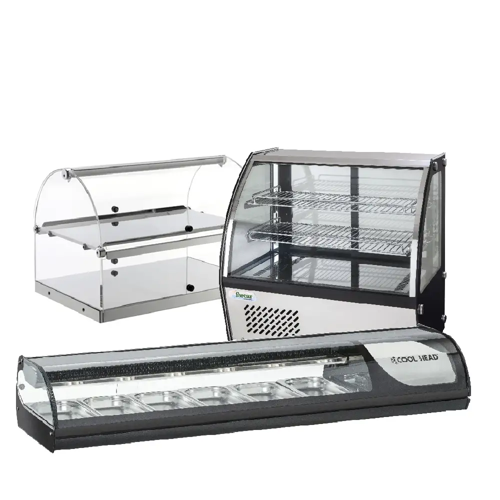 Buffetvitrinen / Warmhalte-Kühlvitrinen Buffetvitrinen / Warmhalte-Kühlvitrinen