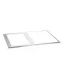 Edelstahlablage M2 für SNACKPOINT 200 - Loch 1: Entwickelt für Induktionsherd IK 30S-EB, Abmessungen mm B 270 x T 490 - Loch 2: Entwickelt für Bain Marie 1/1 GN, 150 mm, Abmessungen mm B 345 x T 545 - Belüftete Löcher - Abmessungen mm B 755 x T 578 x 15 H