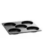 Backform mit 5 Mulden aus antihaftbeschichtetem Gussaluminium - Muldenmaße ø cm 11x1,5h - Geeignet für Spiegeleier oder Pfannkuchen, Rühreier in Portionen zuzubereiten oder verschiedene Arten von Tapas aufzuwärmen - Abmessungen cm 28,2x29,2x2h