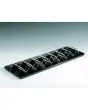 BRÖTCHENHALTER FÜR AUSSTELLUNGSTABLETT (FÜR 7 BRÖTCHEN) AUS POLYCARBONAT  - ABMESSUNGEN in mm: 550x85h