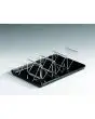BRÖTCHENHALTER FÜR AUSSTELLUNGSTABLETT (FÜR 3 BRÖTCHEN) AUS POLYCARBONAT  - ABMESSUNGEN in mm: 280x90h