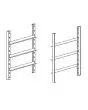 BACKBLECHHALTER-KIT (STREBEN + 3 SCHIENENPAARE INKLUSIVE) FÜR Mod. FEP 6 / FEP 66 / STOP 6 / STOP 66