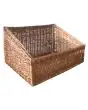 HANDGEWEVEN RIETEN HELLENDE MAND - Afmetingen cm 50 x 40 x 15/25h