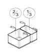 1 Nudelkorb GN 2/3 Produktmaße in cm (B x T x H): 29 x P 29 x 20 H + 1 Nudelkorb GN 1/3 Produktmaße in cm (B x T x H): 29 x P 16 x 20 H