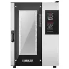 ELEKTRO KOMBI-BACKOFEN MIT HEISSLUFT UND DAMPF, DIGITALE STEUERUNG - Cod. GOURMET 1011E - GEEIGNET FÜR GASTRONOMIEBETRIEBE - Kapazität: 10 GN 1/1 Bleche (32,5 x 53 cm) - Leistung: 11 kW - Anschlusswert: 230/400 V 50/60 Hz - max.Temperatur: 270°C  - Außena
