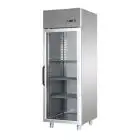 KÜHLSCHRANK AUS EDELSTAHL AISI 304 - Mod BG07EBTPV - UMLUFTKÜHLUNG - GASTRONORM 2/1 - NUTZVOLUMEN LT 700 - 1 GLASTÜR - TEMPERATUR -18°/-22°C - Abmessungen in cm (B x T x H): 71 x 80 x 203/210 -CE-Kennzeichnung