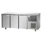KÜHLTISCH AUS EDELSTAHL AISI 304 - Mod. UG03M60 - UMLUFTKÜHLUNG - 3 TÜREN - TEMPERATUR 0°/+10°C - Abmessungen in cm (B x T x H): 191 x 60 x 85/92 -CE-Kennzeichnung