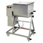 FLEISCHMIXER - 2 MISCHARME - UNTERGESTELL MIT ROLLEN - MOD. F100/2P - Fassungsvermögen: 100 Kg - Leistung: 1.8 kW - Gewicht: 110 kg - Produktmaße (B x T x H): 116 X 57 X 104 - CE NORM