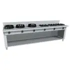 EURASIA-HERD, GAS, 6 BRENNER - Mod. PAP06 - nach Maß gefertigt - offener Unterbau - glatte Platte - Gas-Leistung nach Wahl: 3,0/4,5/7,5/9,5/14 oder 21kW - Produktmaße in cm (BxTxH): 150 x 100 x 85 - EG-Norm