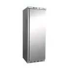 KÜHLSCHRANK AUS EDELSTAHL UND ABS-KUNSTSTOFF - STATISCHE KÜHLUNG -  ECO - Mod. G-ER400SS - 1 TÜR - Bruttokapazität: 350 LITER - TEMPERATUR: +2º/+8ºC - Abmessungen in cm. (B x T x H): 60 x 58,5 x 185,5 - EG-NORM