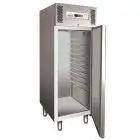 KÜHLSCHRANK AUS EDELSTAHL AISI 304 - FÜR KONDITOREIWAREN - UMLUFTKÜHLUNG - Mod. G-PA800TN - Bruttokapazität: 737 LITER - 1 TÜR - TEMPERATUR: +2°/+8°C - Abmessungen in cm. (B x T x H): 74 x 99 x 201 - EG-NORM
