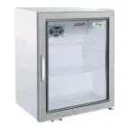 MINIBARKÜHLSCHRANK AUS LACKIERTEM BLECH - STATISCHE KÜHLUNG - Mod. G-SC100G - NUTZVOLUMEN: 115 LITER - 1 GLASTÜR - TEMPERATUR: +2°/+8°C - Abmessungen in cm (B x T x H): 62 x 54,3 x 69 - EG-Norm
