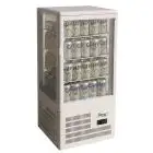 KÜHLVITRINE FÜR GETRÄNKE - TISCHMODELL - SEITENELEMENTE UND TÜR AUS GLAS - Mod. G-TCBD68 - TEMPERATUR: +2º/+8ºC - NUTZVOLUMEN: 68 Liter - Stromversorgung einphasige 230V/1/50Hz - Leistung: W 160 - Abmessungen in cm (B x T x H): 42,8 x 38,6 x 92,4 - Gewich