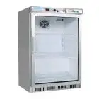 KÜHLSCHRANK AUS EDELSTAHL - STATISCHE KÜHLUNG - ECO - Mod. G-ER200GSS - 1 GLASTÜR - NUTZVOLUMEN: 130 LITER - TEMPERATUR: 2º/+8ºC - Abmessungen in cm. (B x T x H): 60 x 58,5 x 85,5 - EG-NORM