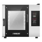 ELEKTRO KOMBI-BACKOFEN MIT HEISSLUFT UND DAMPF, DIGITALE STEUERUNG - Cod. GOURMET 621E - GEEIGNET FÜR GASTRONOMIEBETRIEBE - Kapazität: 6 GN 2/1 Bleche (65x53 cm) oder 12 x GN 1/1 (32,5x53 cm) - Leistung: 17,5 kW - Anschlusswert: 230/400 V 50/60 Hz - max.T
