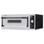 ELEKTRO-PIZZAOFEN - MECHANISCHE BEDIENUNG - Mod. BASIC 4 - 1 Backkammer - Schamottsteinboden - Backkammermaße in cm (BxTxH): 66x66x14 - 4 Pizze (Ø 32 cm) - Leistung: 4,7 Kw - CE-Norm
