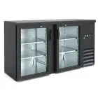 RETROBAR KÜHLSCHRANK FÜR GETRÄNKE - Mod DD 200 IF - Temperatur 0°/+10°C - Fassungsvermögen lt. 315 - Einphasige Stromversorgung V220/1 - Leistung W 320 - Produktmaße (BxTxH) cm 146,2 x 53,5 x 86 - Gewicht Kg. 100
