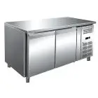 Tiefkühltisch - Edelstahl AISI 304 - Umluftkühlung - Mod. ECZ2100BT - Gastronorm 1/1 (53 x 32,5 cm) - 2 Türen - Nutzvolumen: 314 Liter - Temperaturberereich: -10°/-20°C - Produktmaße (B x T x H): 136 x 70 x 86 - CE-Kennzeichnung
