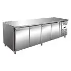 Tiefkühltisch - Edelstahl AISI 304 - Umluftkühlung - Mod. ECZ4100BT - Gastronorm 1/1 (53 x 32,5 cm) - 4 Türen - Nutzvolumen: 616 Liter - Temperaturberereich: -10°/-20°C - Produktmaße (B x T x H): 223 x 70 x 86 - CE-Kennzeichnung