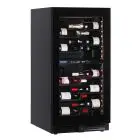 WEINKÜHLSCHRANK - Mod EY120I2VD NL - Belüftet - Temperatur +2°/+12°C / +12°/+20°C - 1 Glastür - Struktur aus schwarz lackiertem Blech - Bruttokapazität 270 Liter - Leistung 115 Watt - Stromversorgung 220/50Hz einphasig - Produktmaße (BxTxH) cm 59,5 x 69 x