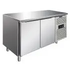 Tiefkühltisch - Edelstahl AISI 304 - Umluftkühlung - Mod CXF2100BT - Gastronorm 1/1 (53 x 32,5 cm) - 2 Türen - Nutzvolumen: 313,5 Liter - Temperaturberereich: -18°/-22°C - Produktmaße (B x T x H): 136 x 70 x 86