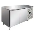 Kühltisch - Edelstahl AISI 304 - Umluftkühlung - Mod CXF2100TN - Gastronorm 1/1 (53 x 32,5 cm) - 2 Türen - Nutzvolumen: 313,5 Liter - Temperaturberereich: -2°/+8°C - Produktmaße (B x T x H): 136 x 70 x 86