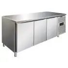 Kühltisch - Edelstahl AISI 304 - Umluftkühlung - Mod CXF3100TN - Gastronorm 1/1 (53 x 32,5 cm) - 3 Türen - Nutzvolumen: 358 Liter - Temperaturberereich: -2°/+8°C - Produktmaße (B x T x H): 179,5 x 70 x 86