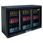 KÜHLVITRINE AUS LACKIERTEM BLECH UND ALUMINIUM - FÜR GETRÄNKE - Mod. G-BC3PS87 - UMLUFTKÜHLUNG - KAPAZITÄT: 320 LITER - 3 SCHIEBETÜREN AUS GLAS - TEMPERATUR: +2°/+8°C - Abmessungen in cm (B x T x H): 135 X 53,5 X 87 - EG-NORM