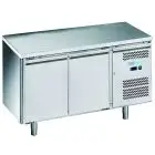 Kühltisch aus edelstahl AISI 201 - Mod M-GN2100BT-FC - Gastronorm 1/1 (cm 53 x 32,5) - Belüftet - 2 Türen - Bruttokapazität Lt 282 - Temperatur -18°/- 22°C - AProduktmaße (BxTxH) cm 136 x 70 x 85