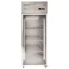 Tiefkühlschrank aus Edelstahl AISI 201 - Mod M-GN650BTG-FC - Gastronorm 2/1 (65 x 53 cm) - Belüftet - 1 Glastür - Fassungsvermögen 650 Liter - Temperatur -18°/-22°C - Produktmaße (BxTxH) cm 74 x 83 x 201