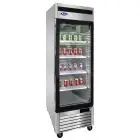 KÜHLSCHRANK AUS ROSTFREIEM STAHL – Mod. MCF8705-GR – BELÜFTET – KAPAZITÄT LT 610 – N. 1 GLASTÜR – TEMPERATUR 0°/+8°C – SCHWACH. cm L 68,5 x P 80,5 x h 211,2 – CE-Standard