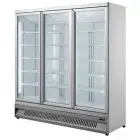 KÜHLVITRINE FÜR GETRÄNKE - BELÜFTET - Mod OT188VP3 - KAPAZITÄT 1530 L - 3 GLASTÜREN - TEMPERATUR 0°/+10°C - PRODUKTMAßE (BxTxH) cm 188 x 71 x 199,7 - CE-NORM
