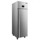 EDELSTAHL-KÜHLSCHRANK - Mod PBF40RS - ENERGIEEFFIZIENZKLASSE A - UMLUFTKÜHLUNG - GASTRONORM 2/1 (65x53 cm) - KAPAZITÄT 552 L - 1 TÜR - TEMPERATUR -2°/+8°C - Produktmaße (BxTxH) cm 71,4 x 83 x 206,5