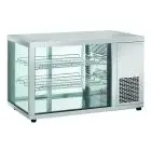 Tischkühlvitrine snack – Mod RC 910 – Temperatur 0 °C/+12 °C – 2 Regale – hintere Schiebetüren – Maße cm B 91 x T 52,4 x H 57,5