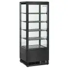 VERTIKALE GEKÜHLTE VITRINE SCHWARZ FÜR GETRÄNKE - Mod. RC98B - Temperatur +2°/+12°C - Kapazität 98 Liter - Stromversorgung einphasig V230/1 - Leistung 180 W - Produktmaße (BxTxH) cm 42,8 x 38,6 x 111 - Gewicht 38 kg