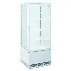 VERTIKALE GEKÜHLTE VITRINE WEISS FÜR GETRÄNKE - Mod. RC98W - Temperatur +2°/+12°C - Kapazität 98 Liter - Stromversorgung einphasig V230/1 - Leistung 180 W - Produktmaße (BxTxH) cm 42,8 x 38,6 x 111 - Gewicht 38 kg