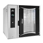 GAS-KONVEKTIONSOFEN / DREHBARER, NICHT AUSZIEHBARER WAGEN, TOUCH-BEDIENUNG - Cod. ROTORBAKE/T2 VISION - GEEIGNET FÜR KONDITOREIEN UND BÄCKEREIEN - Kapazität: 10 Bleche in den Formaten 40x60, 46x66 oder 50x70 - Leistung: 1 kW / Kcal/h 13.760 - Außenabmessu