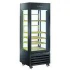Weinkühlschrank - Mod RV 404BL - Fassungsvermögen n 75 Flaschen - Temperatur +0/+20 °C - Ventilierte Kühlung - Abmessungen cm B 70 x T 65 x 190 H