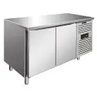 Tiefkühltisch - Edelstahl AISI 304 - Umluftkühlung - Mod SNACK 2100 BTF - 2 Türen - Nutzvolumen: 260,3 Liter - Temperaturberereich: -18°/-22°C - Produktmaße (B x T x H): 136 x 60 x 86