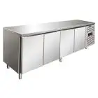 Tiefkühltisch - Edelstahl AISI 304 - Umluftkühlung - Mod SNACK 4100 BTF - 4 Türen - Nutzvolumen: 511 Liter - Temperaturberereich: -18°/-22°C - Produktmaße (B x T x H): 223 x 60 x 86