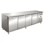 Tiefkühltisch - Edelstahl AISI 304 - BELÜFTET - Mod UOCEM4100TN - 4 TÜREN - KAPAZITÄT 511 Liter - TEMPERATUR -2°/+8°C - Produktmaße (BxTxH) cm 223 x 60 x 86 - CE-Norm