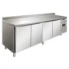 Tiefkühltisch mit Aufkantung - Edelstahl AISI 304 - Umluftkühlung - Mod SNACK 4200 BTF - 4 Türen - Nutzvolumen: 511 Liter - Temperaturberereich: -18°/-22°C - Produktmaße (B x T x H): 223 x 60 x 96