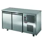 KÜHLTISCH AUS EDELSTAHL AISI 304 - Mod. UG02M60 - UMLUFTKÜHLUNG -  2 TÜREN - TEMPERATUR 0°/+10°C - Abmessungen in cm (B x T x H): 146 x 60 x 85/92 -CE-Kennzeichnung