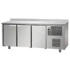 KÜHLTISCH MIT AUFKANTUNG AUS EDELSTAHL AISI 304 - Mod. UG03M60AL - UMLUFTKÜHLUNG - 3 TÜREN - TEMPERATUR 0°/+10°C - Abmessungen in cm (B x T x H): 191 x 60 x 95/102 -CE-Kennzeichnung