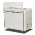 EISVITRINE POZZETTI - MOD. VIA VENETO 6C - NUTZVOLUMEN: 265 Liter - TEMPERATURBEREICH: -5°/-20°C - Abmessungen in cm (BxHxT): 106,8 x 69 x 98,4 - CE-Norm