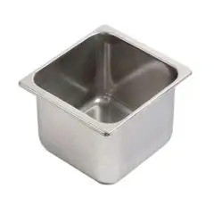 Eisbehälter aus Edelstahl - Maße: 16,5 x 16,5 cm (Innen: 150 x 130 mm) - Höhe: 12 cm - 2,5 Liter