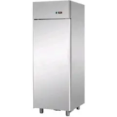 KÜHLSCHRANK AUS EDELSTAHL AISI 304 - UMLUFTKÜHLUNG - Mod. BG06EBT - NUTZVOLUMEN 600 Liter - 1 TÜR - TEMPERATUR -18°/-22°C - Abmessungen in cm (B x T x H):71 x70 x 203/210 -CE-Kennzeichnung