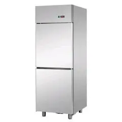 KÜHLSCHRANK AUS EDELSTAHL AISI 304 - UMLUFTKÜHLUNG - Mod. B206ETN - NUTZVOLUMEN 600 Liter - 2 TÜREN - TEMPERATUR 0/+10°C - Abmessungen in cm (B x T x H): 71 x 70 x 203/210 -CE-Kennzeichnung