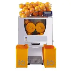 ZITRUSPRESSEN AUS EDELSTAHL - Mod. F 50 C - MANUELLE ZUFUHR - DIGITALE ZUFUHRPROGRAMMIERUNG - LEISTUNG: 20/25 Zitrusfrüchte/ Min. - MAXIMALER FRUCHTDURCHMESSER BIS ZU Ø 85 mm - EINPHASIG - CE-NORM